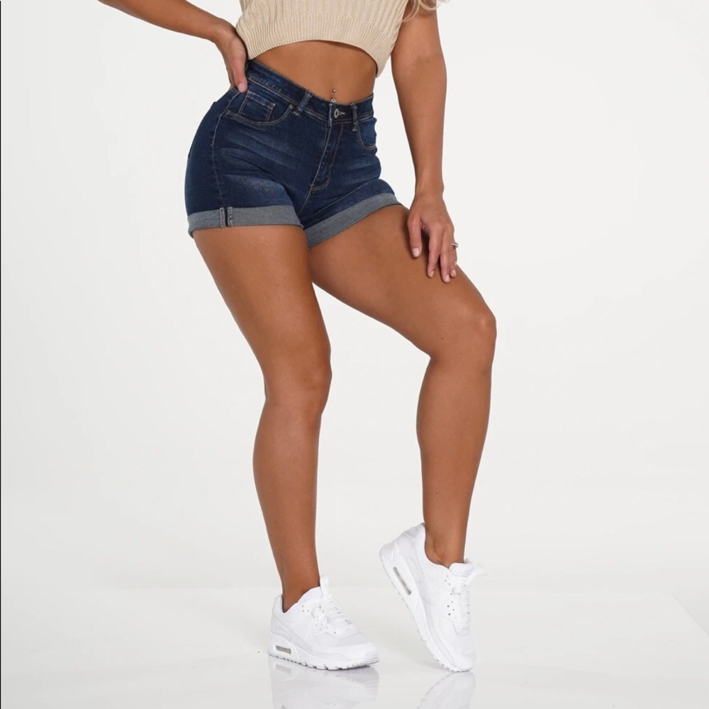 Navishape Dark Wash Jean Shorts